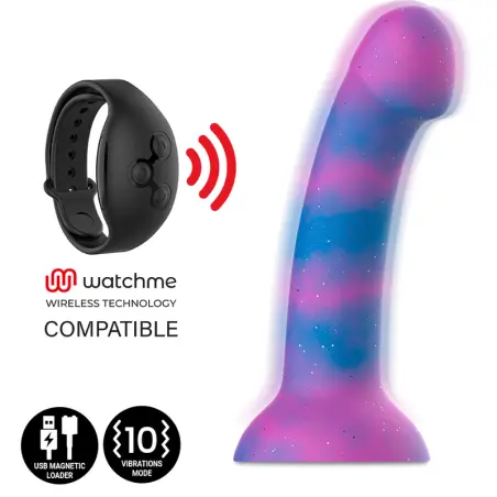 Dion Galactic Dildo M - Vibrador Compatible con Watchme