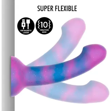 Dion Galactic Dildo M - Vibrador Compatible con Watchme