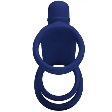 Elish Anillo Vibrador con Extensión Azul | Pretty Love