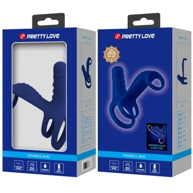 Elish Anillo Vibrador con Extensión Azul | Pretty Love
