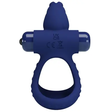 Luchito Doble Anillo Vibrador Rabbit Azul | Pretty Love
