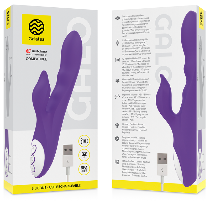 GALATEA - GALO VIBRADOR LILA + MANDO CONTROL REMOTO WATCHME 