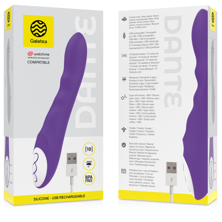 GALATEA - DANTE VIBRADOR LILA COMPATIBLE CON WATCHME WIRELESS TECHNOLOGY GALATEA