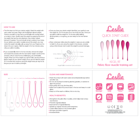 LESLIE - KEGEL FIT ENTREGADOR SUELO PELVICO 6 PESOS LESLIE