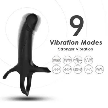 Dildo con Anillo & Vibrador - 9 Modos | Armony
