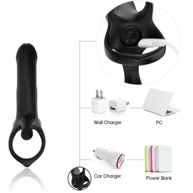 Dildo con Anillo & Vibrador - 9 Modos | Armony