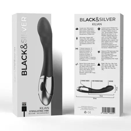 Kilian Vibrador Punto G - Rotación | Black&silver