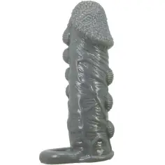 PRETTY LOVE - FUNDA REALÍSTICA ALARGADORA Y RETARDANTE PARA PENE GRIS 2