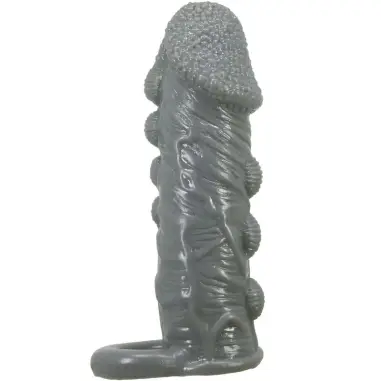 Funda Realística Alargadora y Retardante para Pene Gris