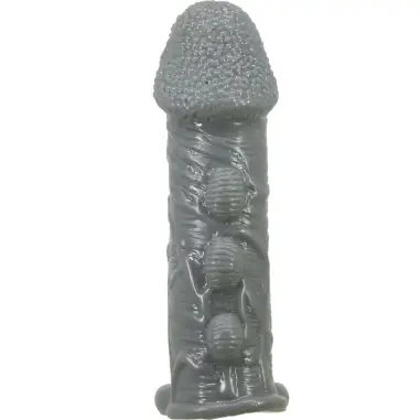 Funda Realística Alargadora y Retardante para Pene Gris