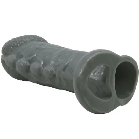 Funda Realística Alargadora y Retardante para Pene Gris