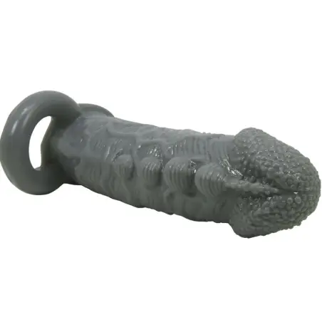Funda Realística Alargadora y Retardante para Pene Gris