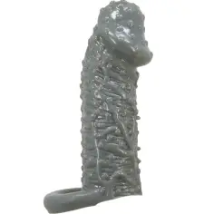 PRETTY LOVE - FUNDA REALÍSTICA ALARGADORA Y RETARDANTE PARA PENE MODELO 2 GRIS 2