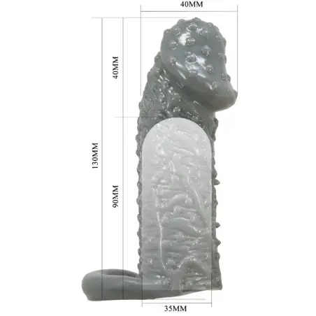 Funda Realística Alargadora y Retardante para Pene Modelo