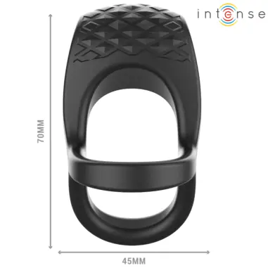 Alex Anillo Doble Vibrador Pene 10 Vibraciones Negro