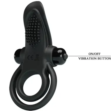 Doble Anillo Vibrador + Estimulador Clítoris 10 Vibraciones