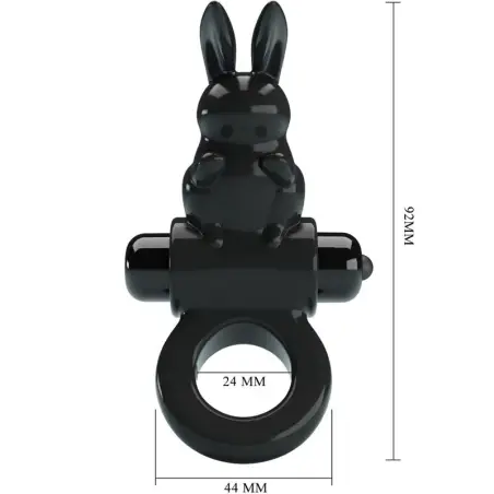 Exciting Ring Anillo Vibrador Rabbit 10 Vibraciones Negro