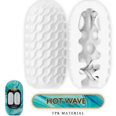 PRETTY LOVE - HOT WAVE MASTURBADOR MASCULINO SILICONA BLANCO 2