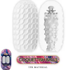 PRETTY LOVE - COQUETTISH BALLS MASTURBADOR MASCULINO SILICONA BLANCO 2