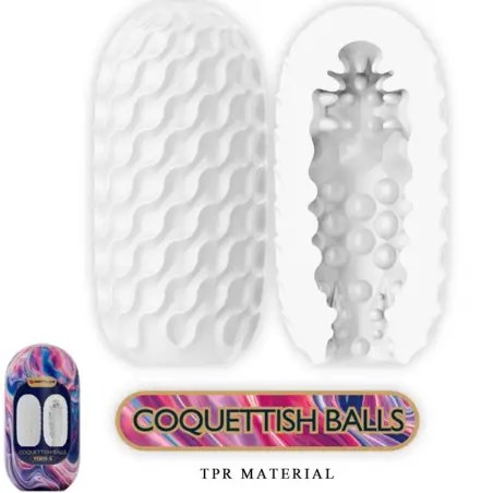 Coquettish Balls Masturbador Masculino Silicona Blanco