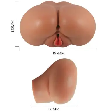 Luna Trasero Vibrador con Vagina y Ano Realístico Control