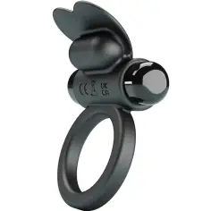 PRETTY LOVE - DEBONAIRE ANILLO VIBRADOR CONEJO 10 VIBRACIONES NEGRO 2