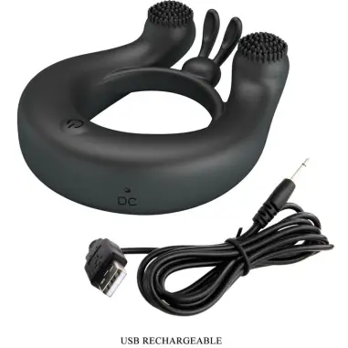Dahlia Anillo Vibrador + Estimulador de Clítois - 12 Modos