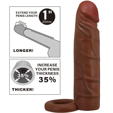 Kaile Funda para Pene con Extensión de 2.5 cm Mulato