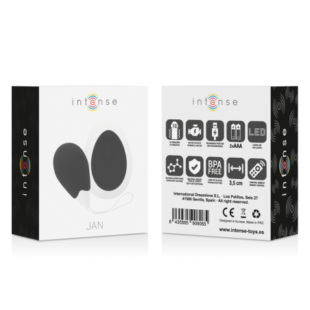 INTENSE - JAN HUEVO VIBRADOR CONTROL REMOTO NEGRO INTENSE COUPLES TOYS