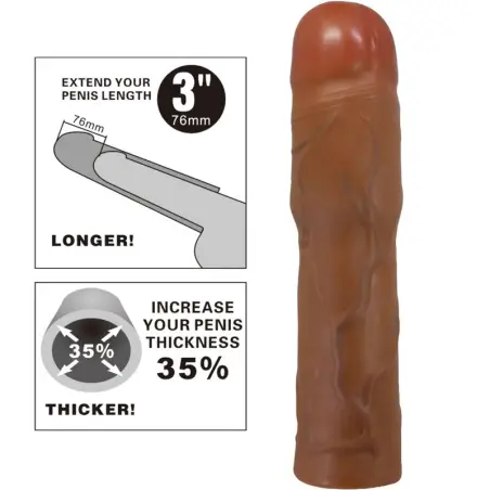 Kylian Funda para Pene con Extensión de 7.6 cm Mulato