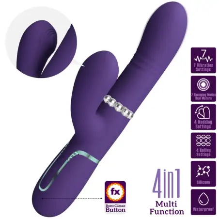 Vibrador Punto G Multifunción Morado - 7 Modos | Pretty Love