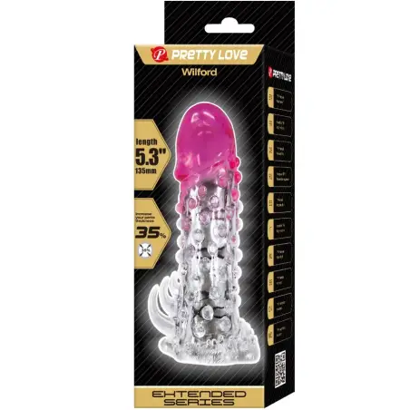 Wilford Funda Realística Alargadora con Relieve para Pene