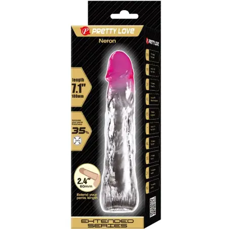 Neron Funda Realística Alargadora de 6 cm para Pene Rosa