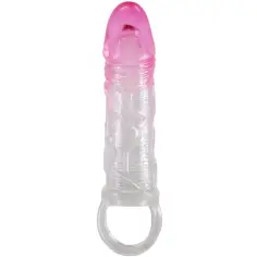 PRETTY LOVE - ODES FUNDA REALÍSTICA ALARGADORA DE 2 CM PARA PENE ROSA 2