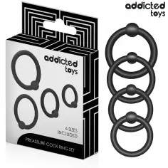 ADDICTED TOYS - SET ANILLOS SILICONA DE PRESIÓN 2