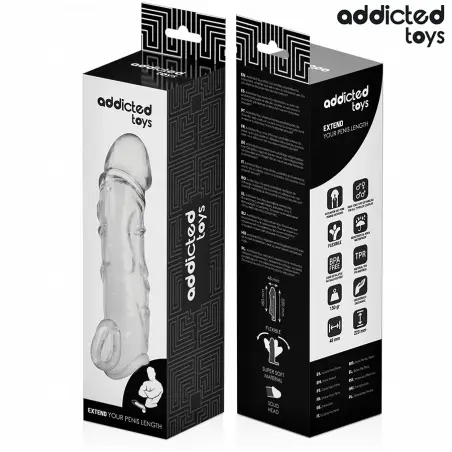Extensor para el Pene Transparente 27 cm | Addicted Toys