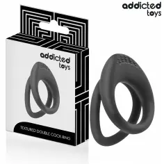 ADDICTED TOYS - ANILLO TEXTURIZADO DOBLE PARA EL PENE 2