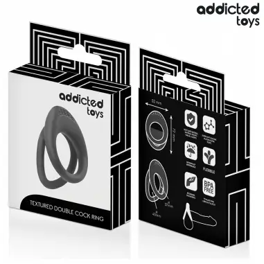 Anillo Texturizado Doble para el Pene | Addicted Toys