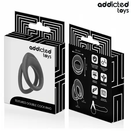 Anillo Texturizado Doble para el Pene | Addicted Toys