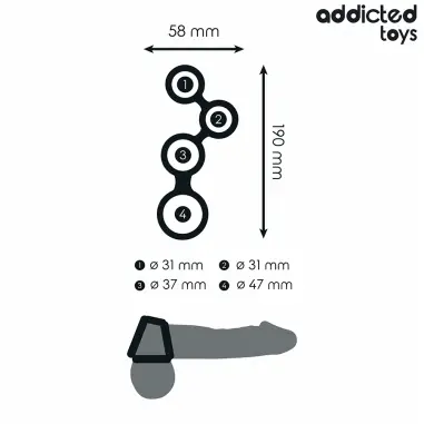 Anillo para el Pene con Divisores para Testículos