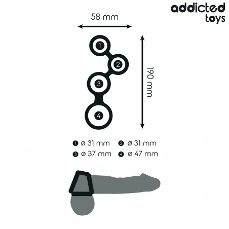 Anillo para el Pene con Divisores para Testículos
