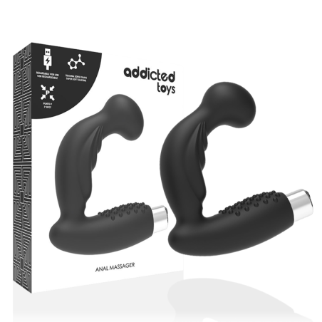 ADDICTED TOYS - VIBRADOR PROSTÁTICO RECARGABLE MODEL 3 - NEGRO ADDICTED TOYS