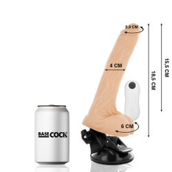 BASECOCK - VIBRADOR REALÍSTICO ARTICULABLE CONTROL REMOTO NATURAL 18.5 CM -O- 4 CM BASECOCK 2