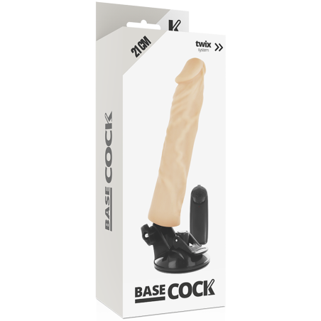 BASECOCK - VIBRADOR REALÍSTICO CONTROL REMOTO NATURAL 21 CM -O- 4 CM BASECOCK