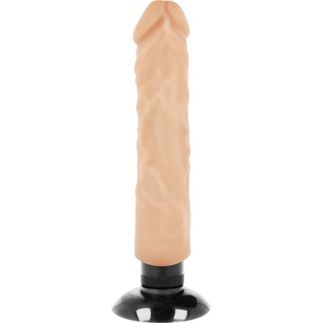 BASECOCK - VIBRADOR REALÍSTICO 2-1 NATURAL 20 CM -O- 4 CM BASECOCK