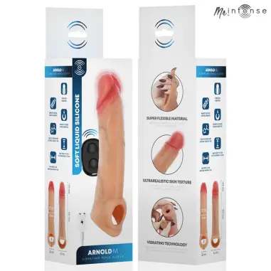 Arnold M Vibrador Funda Pene Silicona Control Remoto 14.5 cm