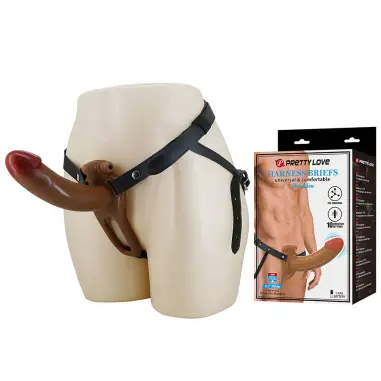 Bradden Strap-On con Vibración - Tacto Realista