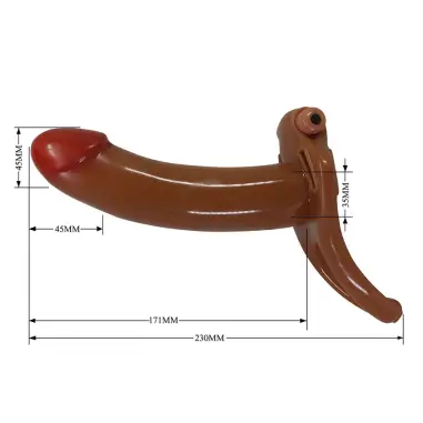 Bradden Strap-On con Vibración - Tacto Realista