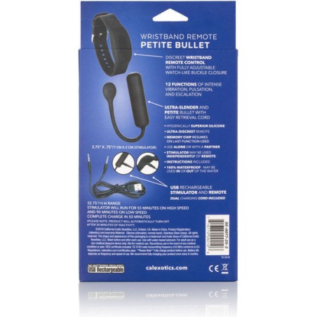 CALEXOTICS - BALA VIBRADORA PEQUEÑA CON PULSERA DE CONTROL CALEXOTICS