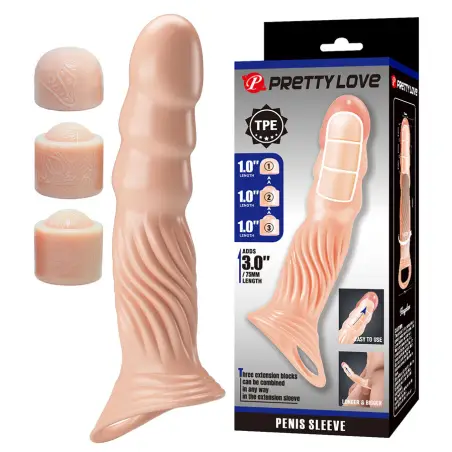 Funda para Pene Texturizada con Extensores | Pretty Love